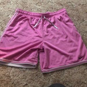 Pink nike mesh basketball shorts